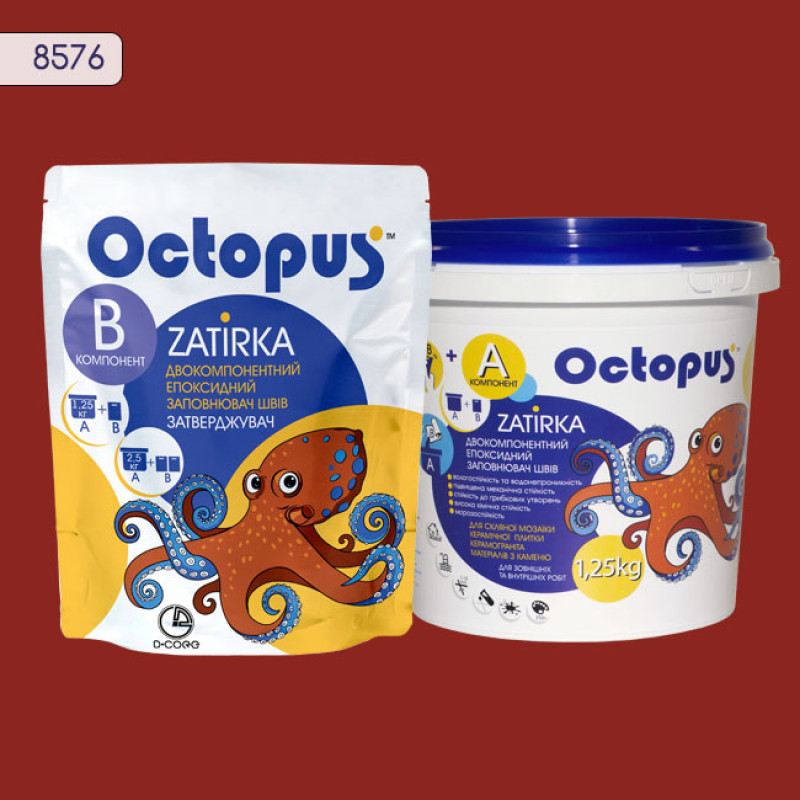 Епоксидна двокомпонентна  фуга Octopus Zatirka колір 8576 1,25 кг (8576-1)