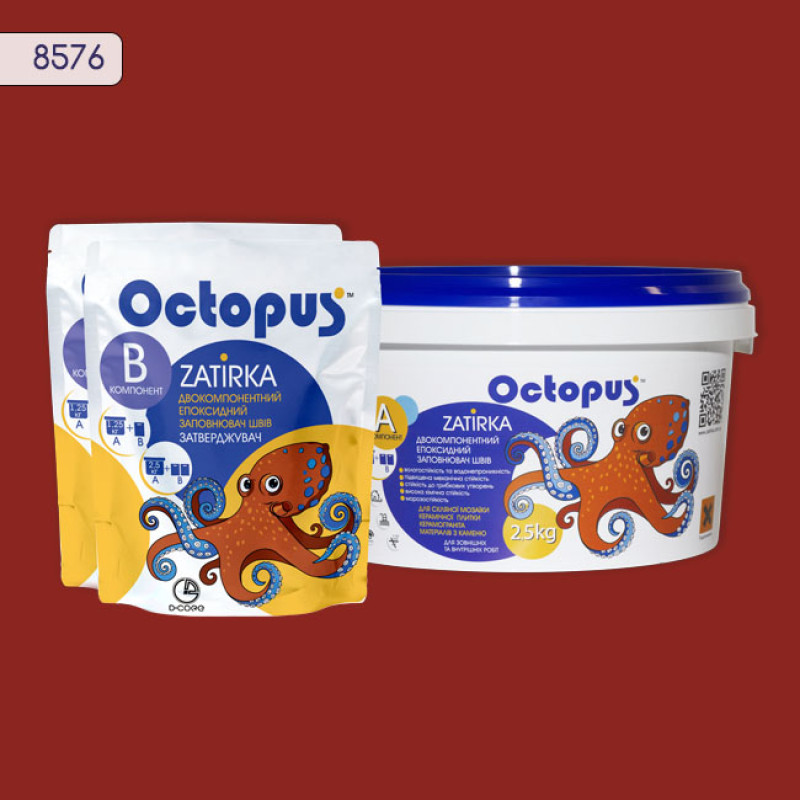 Эпоксидная двухкомпонентная затирка Octopus Zatirka цвет 8576 2,5 кг (8576-2)