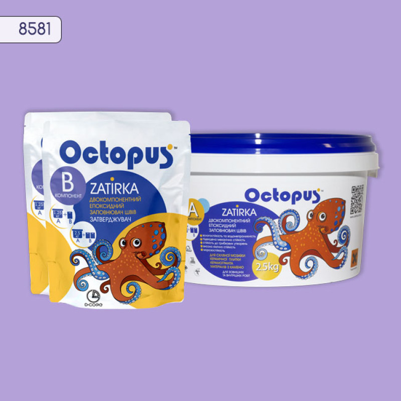 Епоксидна двокомпонентна  фуга Octopus Zatirka колір 8581 2,5 кг (8581-2)
