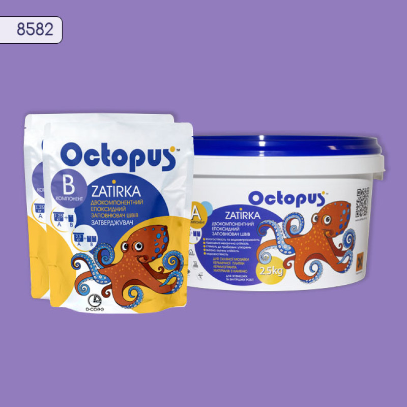 Епоксидна двокомпонентна  фуга Octopus Zatirka колір 8582 2,5 кг (8582-2)