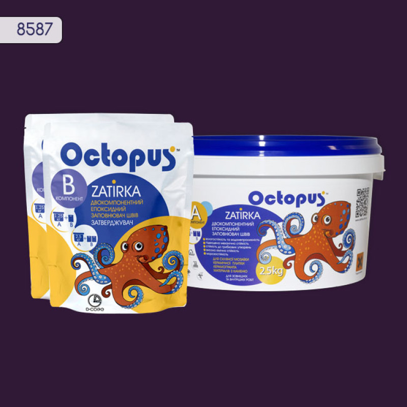 Епоксидна двокомпонентна  фуга Octopus Zatirka колір 8587 2,5 кг (8587-2)