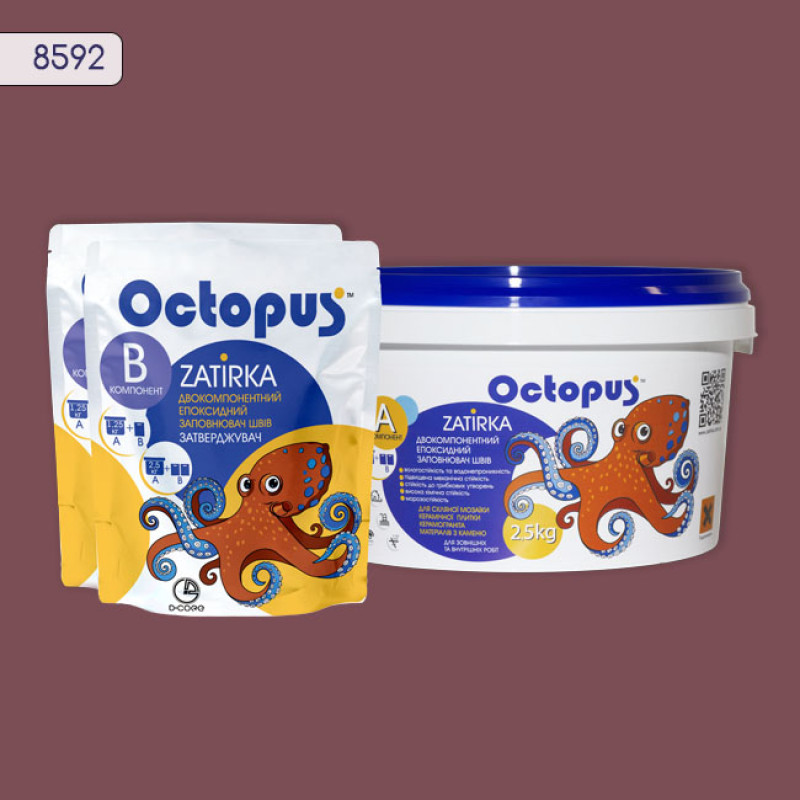 Епоксидна двокомпонентна  фуга Octopus Zatirka колір 8592 2,5 кг (8592-2)