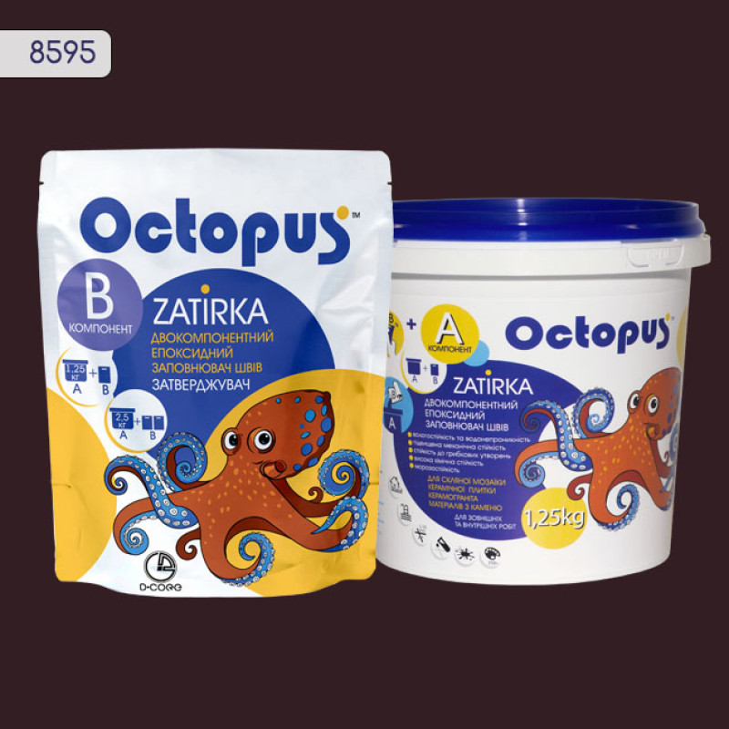 Епоксидна двокомпонентна  фуга Octopus Zatirka колір 8595 1,25 кг (8595-1)
