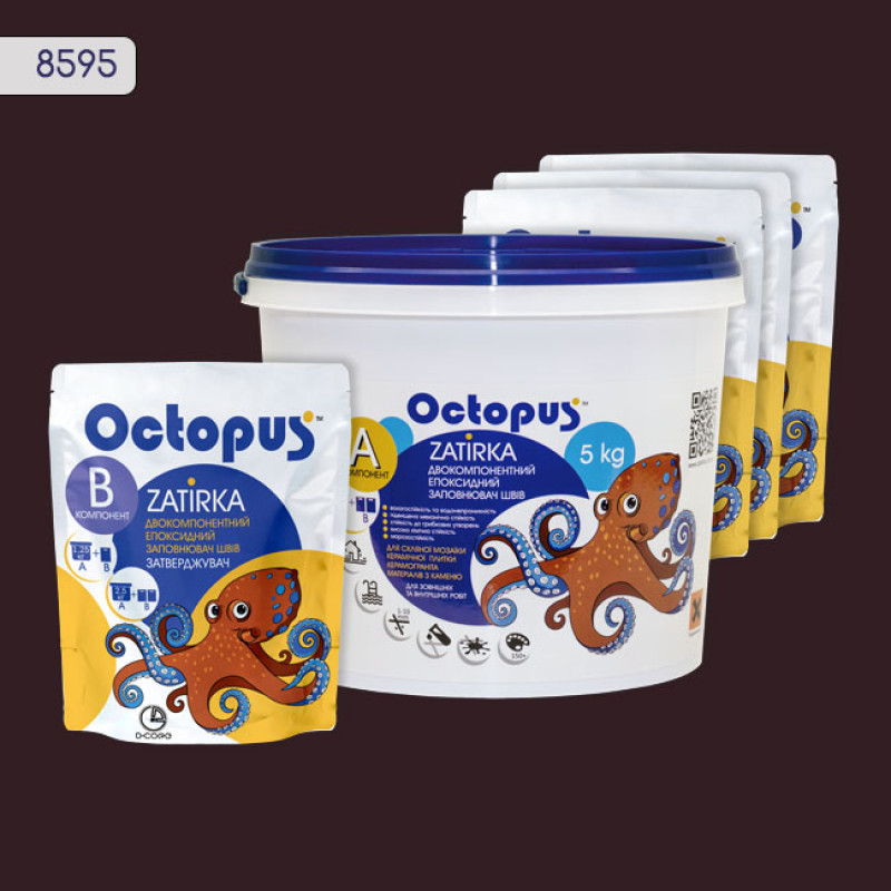 Эпоксидная двухкомпонентная затирка Octopus Zatirka цвет 8595 5 кг (8595-5)