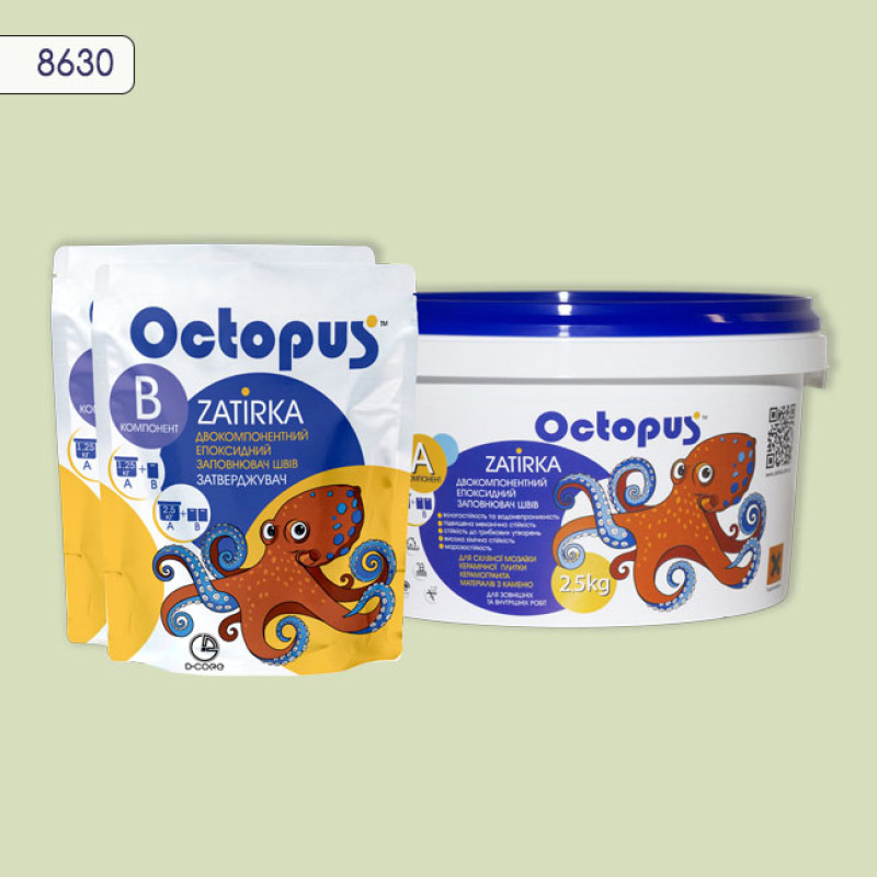 Эпоксидная двухкомпонентная затирка Octopus Zatirka цвет 8630 2,5 кг (8630-2)