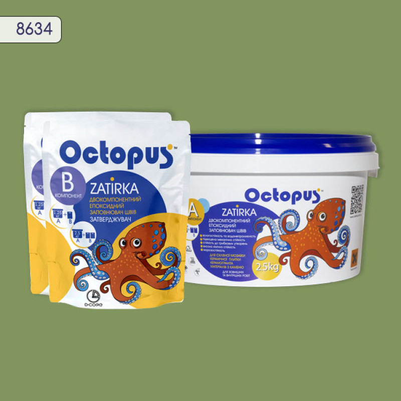 Епоксидна двокомпонентна  фуга Octopus Zatirka колір 8634 2,5 кг (8634-2)