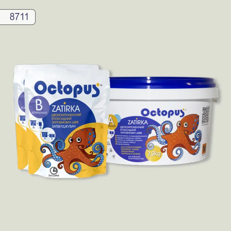 Эпоксидная двухкомпонентная затирка Octopus Zatirka цвет 8711 2,5 кг (8711-2)