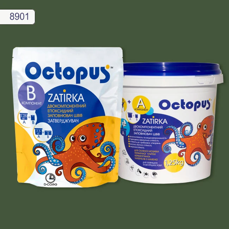 Епоксидна двокомпонентна фуга Octopus Zatirka колір 8901 1,25 кг (8901-1)
