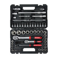 Набор торцевых головок с трещотками WURTH RED STRIPE, 1/4+1/2IN, 72 шт (5763100072)