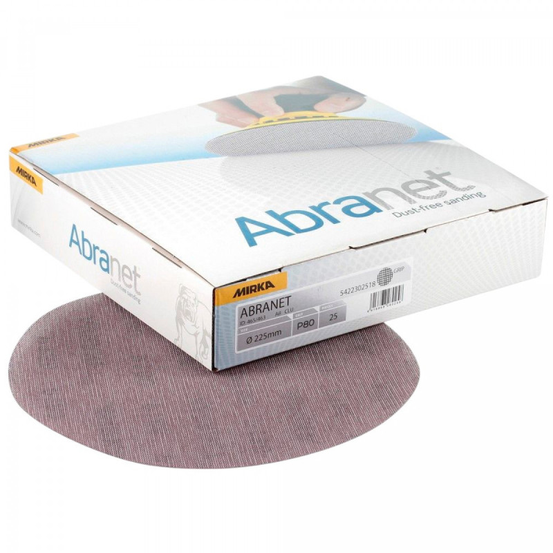Круг абразивний сітчастий MIRKA Abranet D225/Р80, 25 шт. (5422302580)