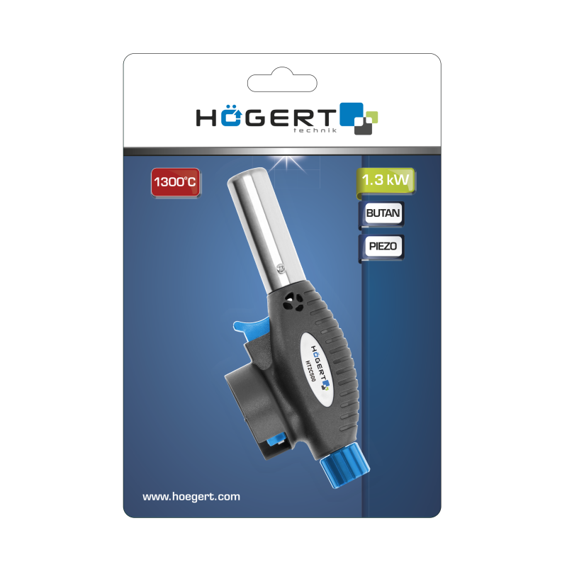 Пальник газовий HOEGERT з п'єзопідпалом (HT2C500)