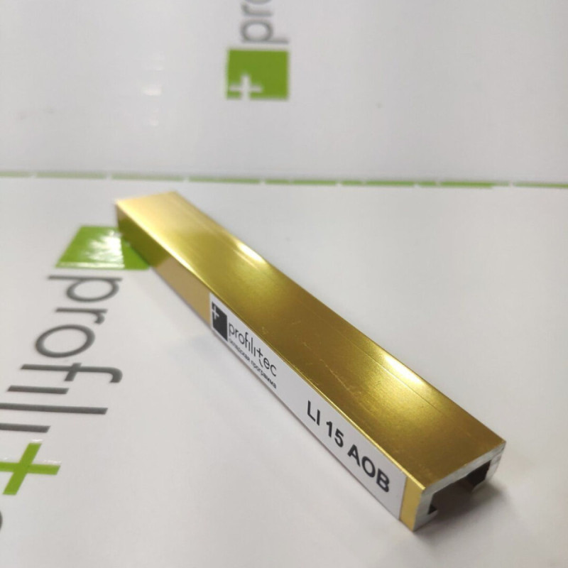Профіль алюмінієвий PROFILITEC LISTELLO для плитки 2700х15х8 мм золото (LI 15 AOB)