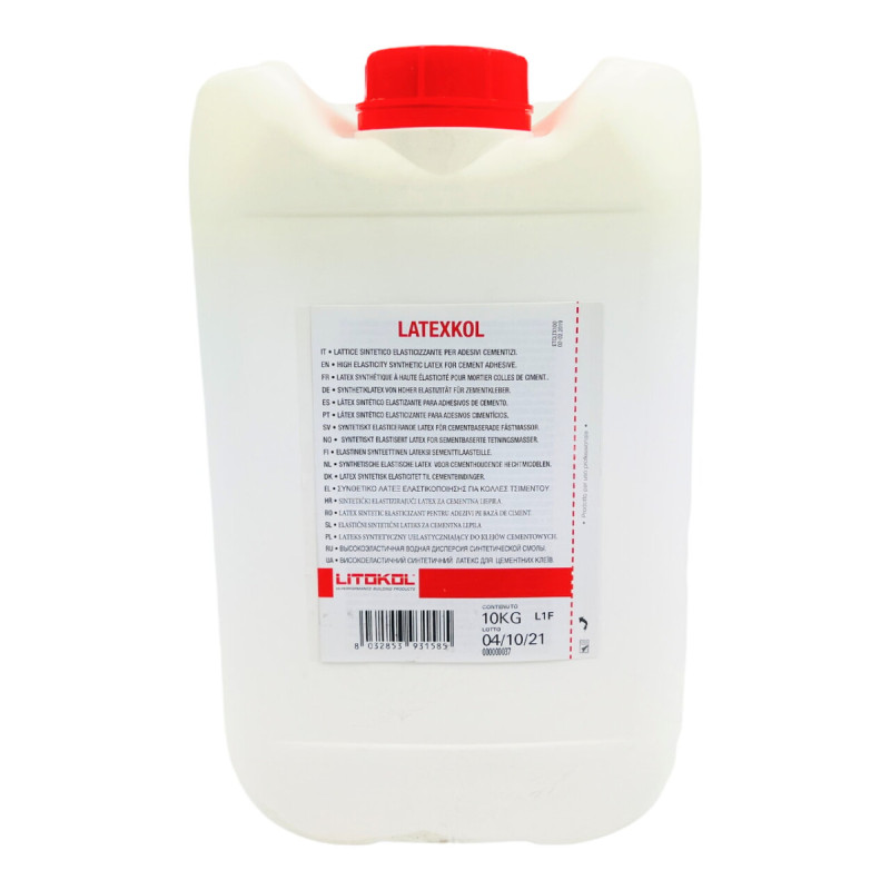 Латексна добавка Litokol LATEXKOL для цементних клеїв 10 л (LTX0010)