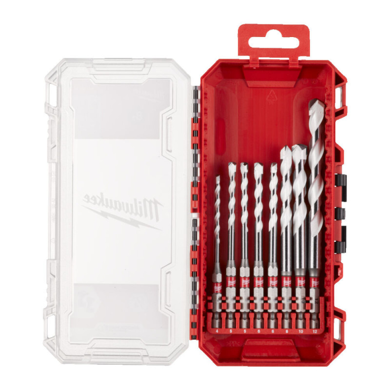 Набір універсальних свердл Milwaukee SHOCKWAVE™ HEX PACKOUT, 8 шт (4–12 мм) (4932493871)