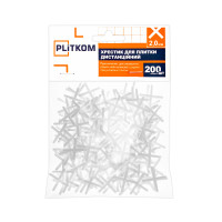 Крестик для плитки дистанционный 2,0 мм Plitkom, 200 шт (1111000)