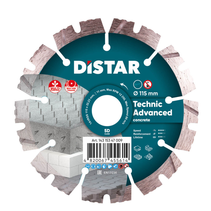 Круг алмазный отрезной 1A1RSS 115 Technic Advanced (14315347009)