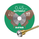 Алмазный отрезной круг DISTAR Butterfly 1A1R 45x0,45x5,8F/3,2-3,0F (11143158073) – Фото №1
