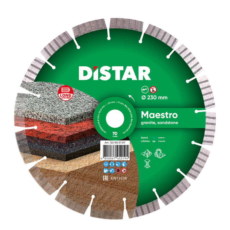 Круг алмазный отрезной 1A1RSS/C3-W 230x22,23 Maestro (10115535013)