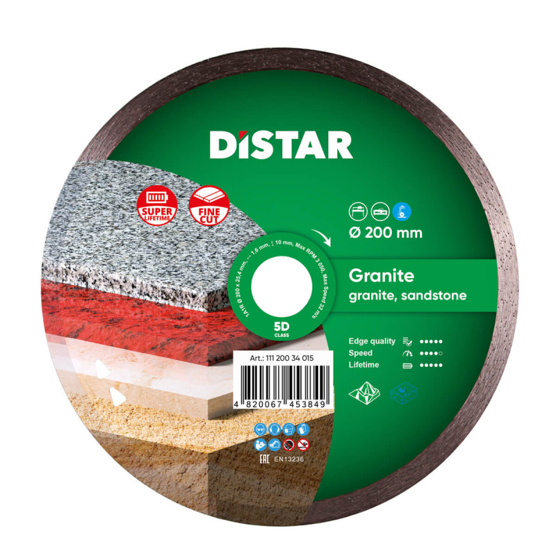 Круг алмазний вiдрiзний 1A1R 200 Granite (11120034015)