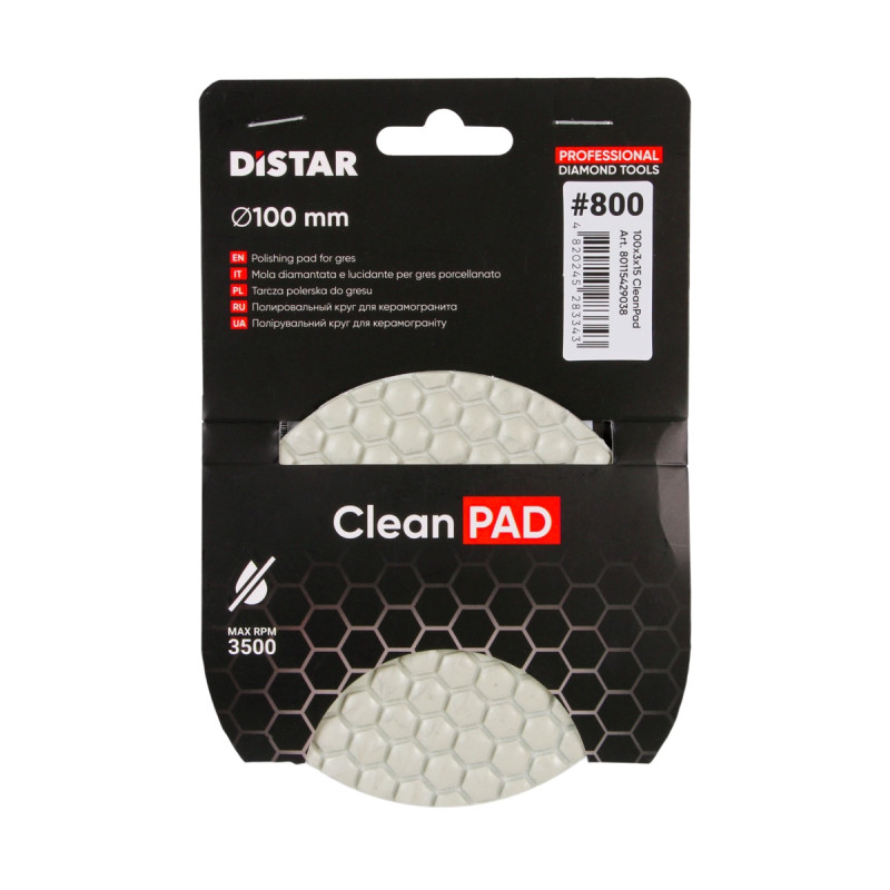 Круг алмазный полировальный 100x3x15 CleanPad #800 (80115429038)