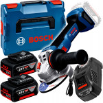 Кутова аккумуляторна шліфувальна машина Bosch  GWS 18V-11 S з 2 АКБ і З/П (06019N4002) – Фото №1