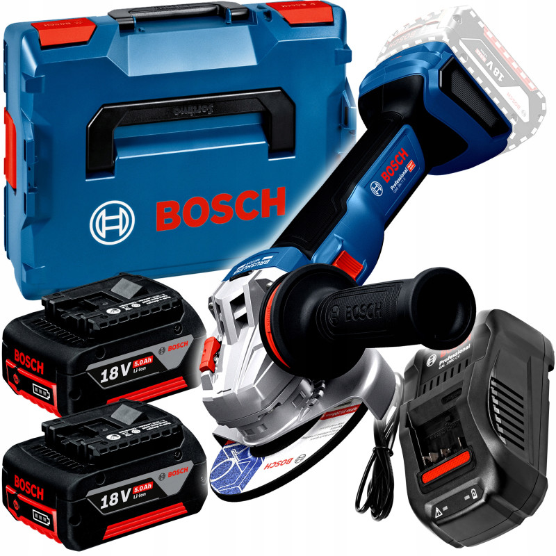 Кутова аккумуляторна шліфувальна машина Bosch  GWS 18V-11 S з 2 АКБ і З/П (06019N4002)