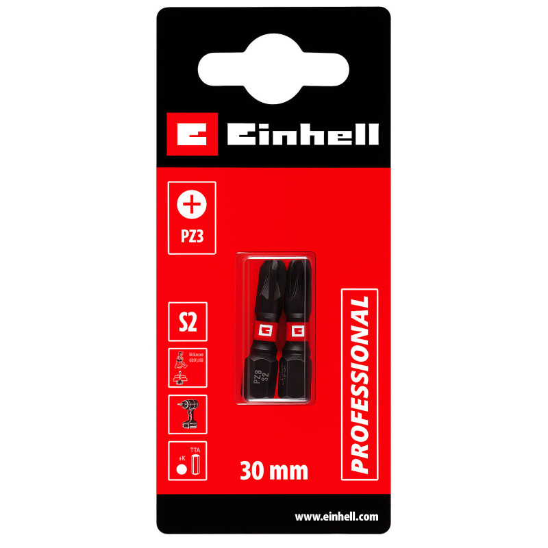 Бита Einhell двойной торсион 30 мм S2 PZ3 2 шт. (132060)