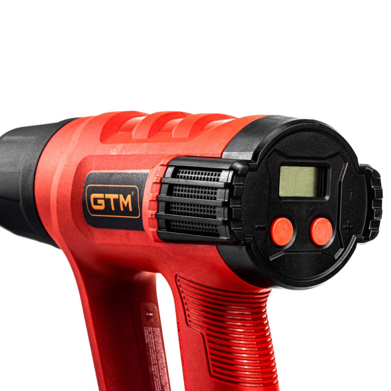 Будівельний фен GTM HG2000EM з LCD-дисплеєм та набором насадок (2721)