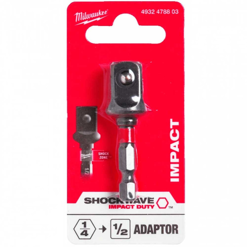 Перехідник ShW MILWAUKEE з 1/4HEX на 1/2 квадратний хвостовик (4932478803)