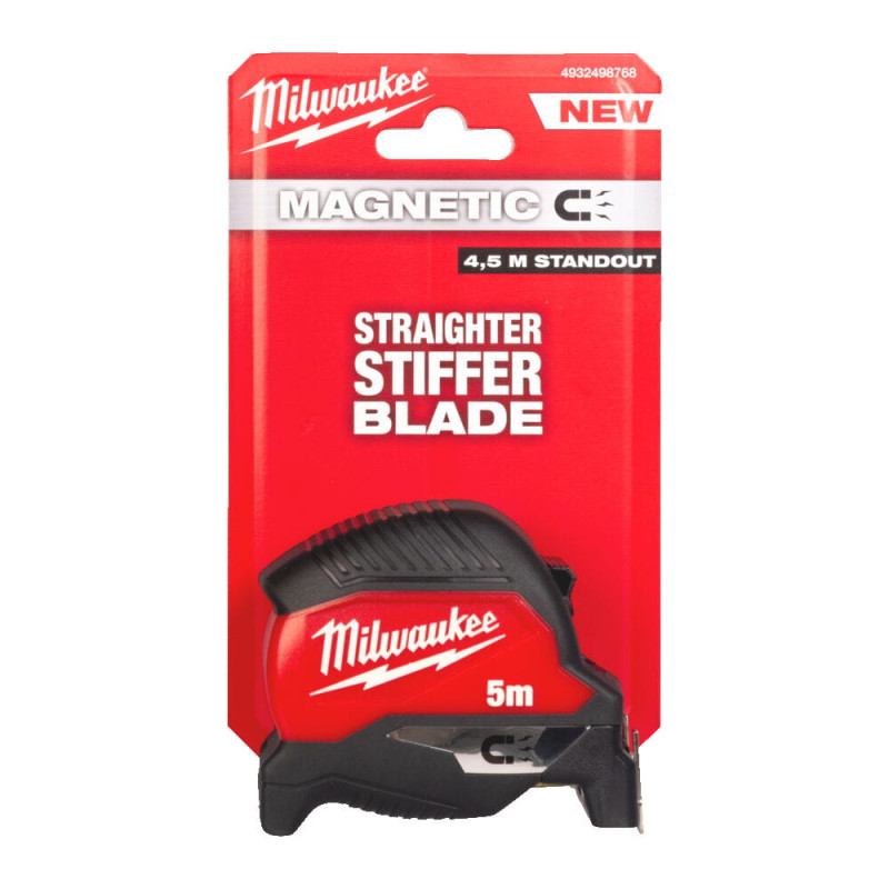 Рулетка магнітна MAGNETIC MILWAUKEE (Gen4), (полотно 30мм), 5м (4932498768)