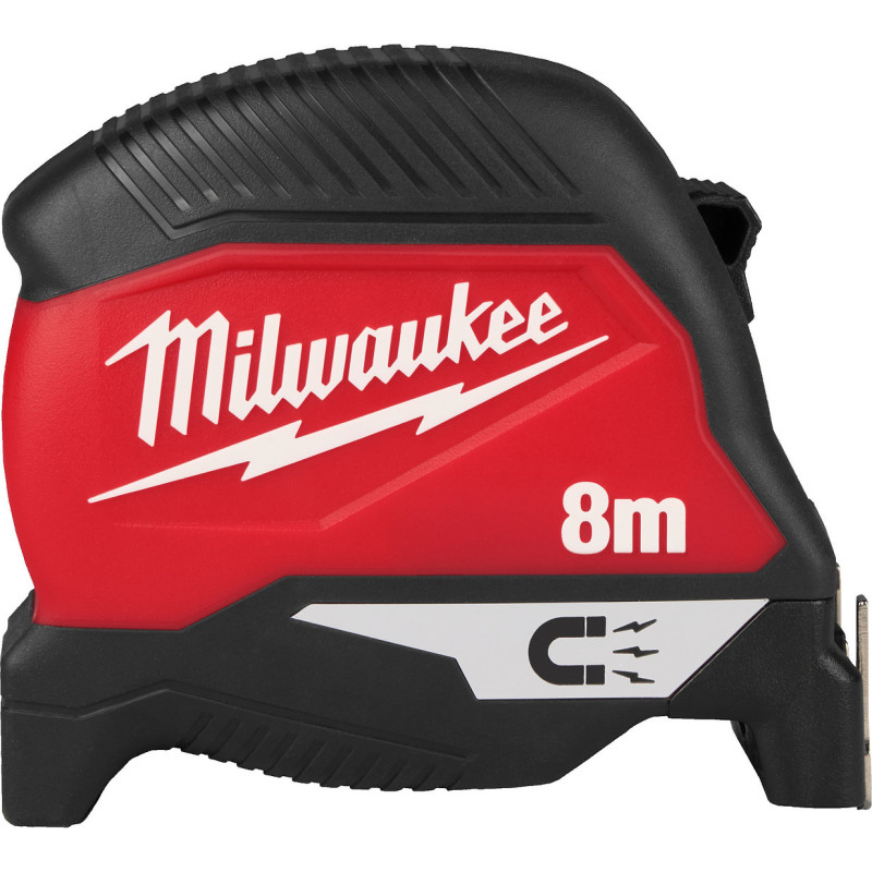 Рулетка магнітна MAGNETIC MILWAUKEE (Gen4), (полотно 30мм), 8м (4932498770)