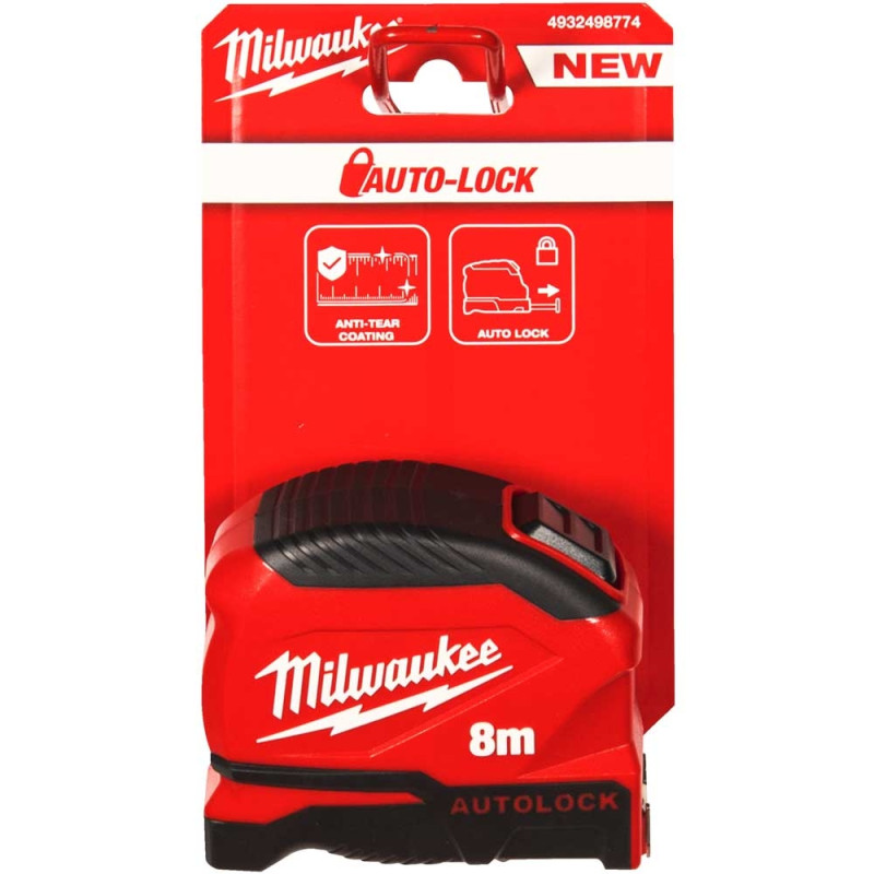 Рулетка AUTOLOCK MILWAUKEE (Gen 2), 8м (25мм) (4932498774)