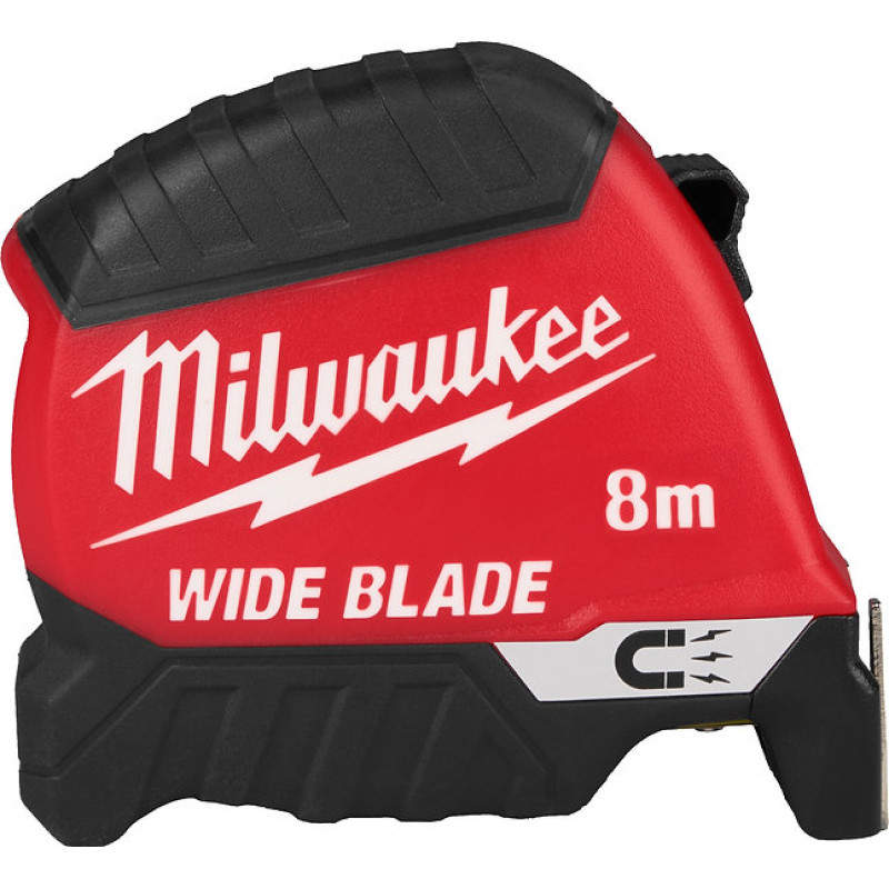 Рулетка магнітна WIDE BLADE MAGNETIC MILWAUKEE (Gen2), (полотно 35мм), 8м (4932499209)
