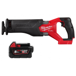 Пила шабельна акумуляторна безщіткова MILWAUKEE M18 FSZ-0 (каркас) + Акумулятор MILWAUKEE M18 B5 у подарунок (4933498063/B5) – Фото №1