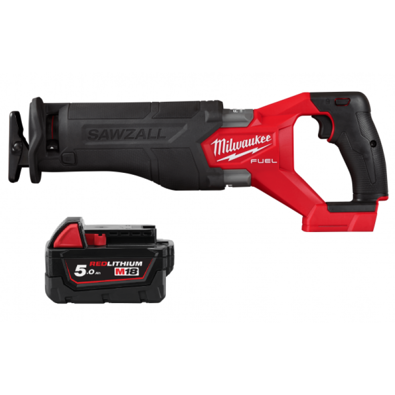 Пила шабельна акумуляторна безщіткова MILWAUKEE M18 FSZ-0 (каркас) + Акумулятор MILWAUKEE M18 B5 у подарунок (4933498063/B5)