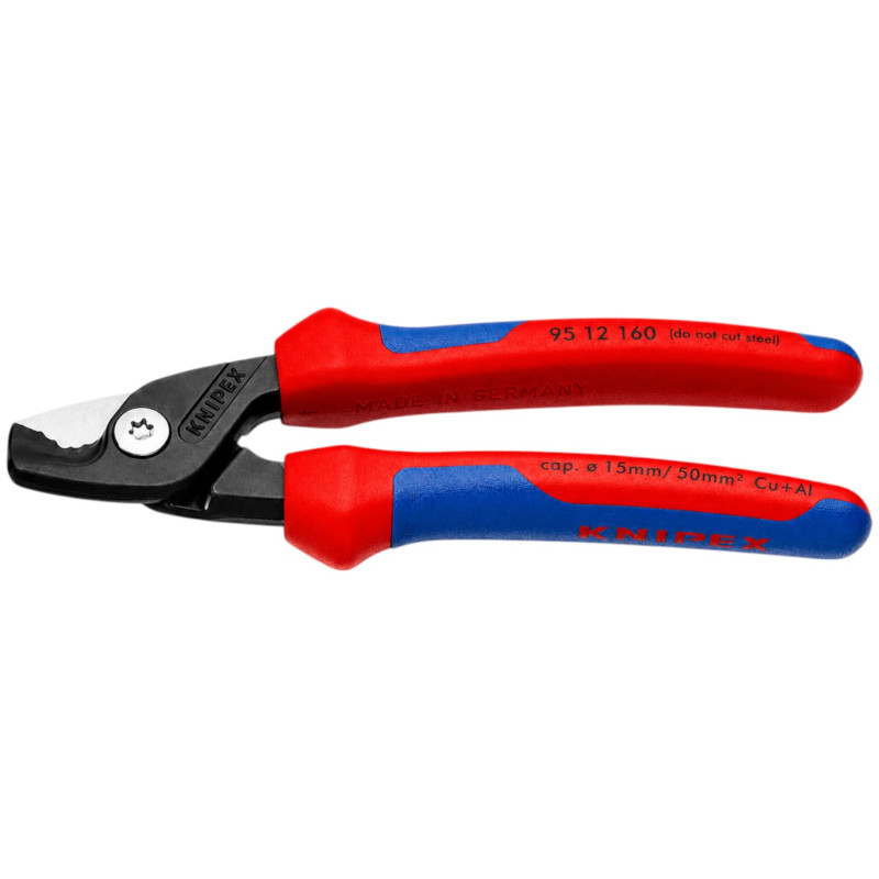 Ножницы для резки кабеля KNIPEX StepCut, Ø15мм, 160мм (95 12 160)