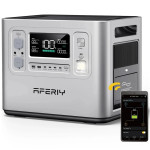Зарядна станція Aferiy AF-P210, 2400 Вт, 2048 Вт/год (електростанція для дому, UPS, ДЖБ), сріблястий (AP210-S) – Фото №1