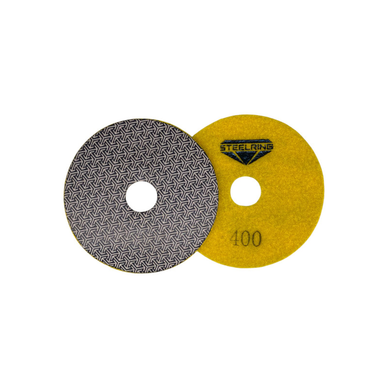 Алмазный гибкий шлифовальный круг (АГШК) черепашка Steelring D100 G400 с липучкой (DHEB400)