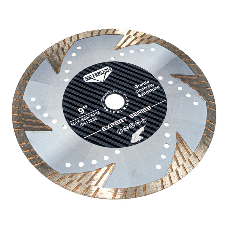Алмазний диск с захисними зубцями STEELRING EXPERT 230x22,23 мм (HPTT230)