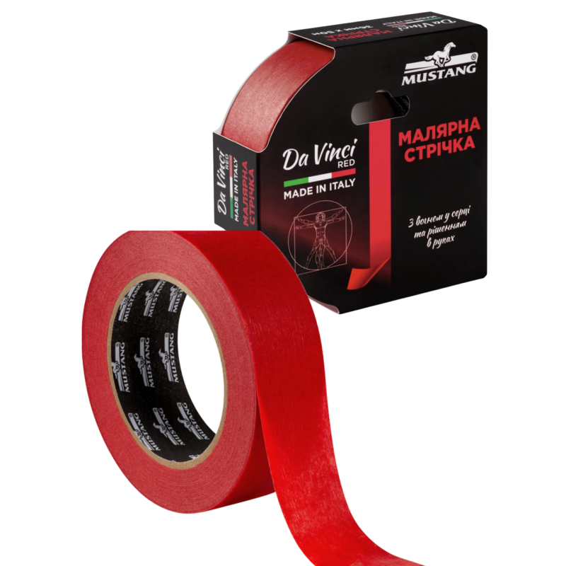 Малярная лента MUSTANG Da Vinci RED красная 19мм*50м (ITWP1950R)
