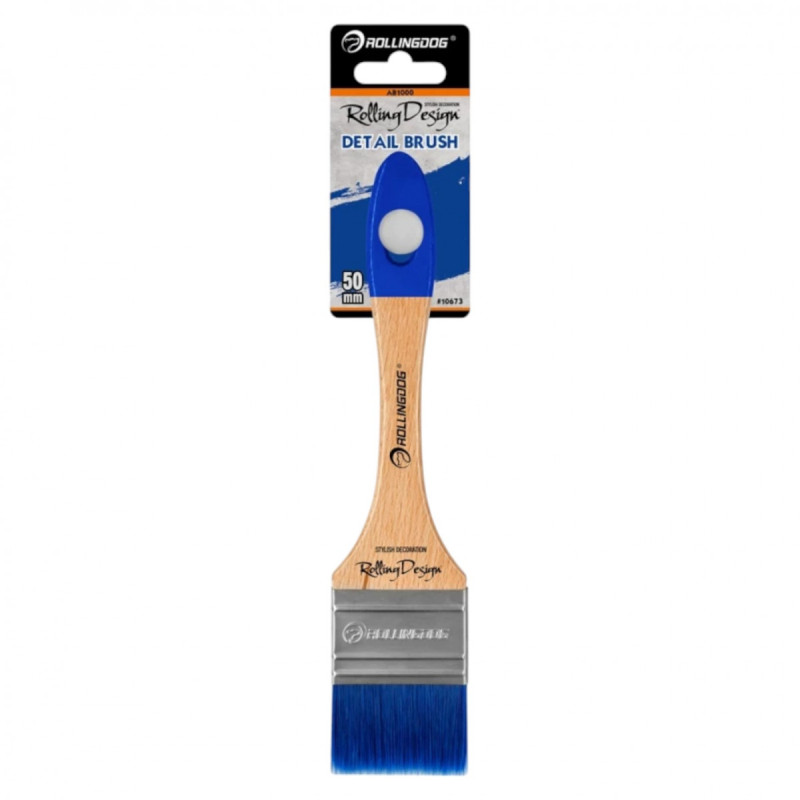 Пензель Rollingdog Detail Brush 50мм, прямий зріз, синтетика, серія Elite (10673)