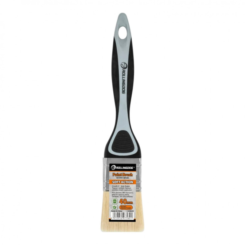 Пензель Rollingdog BX1000 40мм, прямий зріз, поліестер, серія Professional (10599)