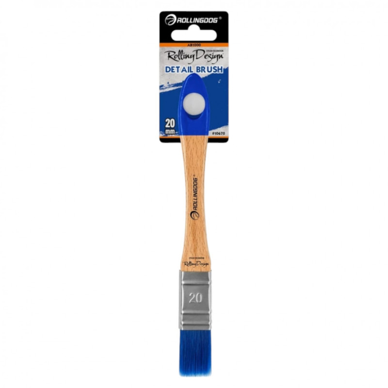 Кисть Rollingdog Detail Brush 20мм, прямой срез, синтетика, серия Elite (10670)