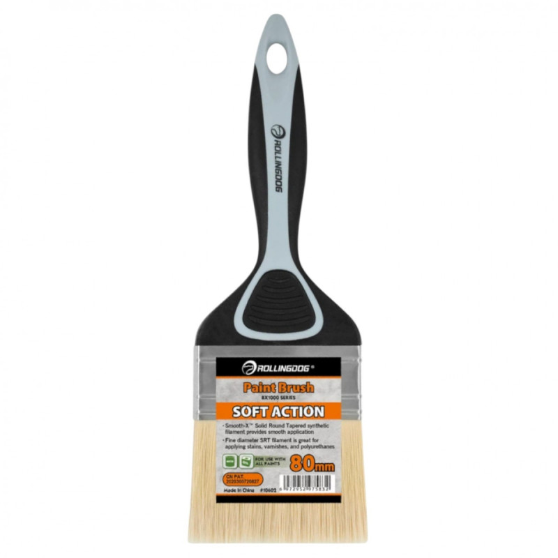 Кисть Rollingdog BX1000 80мм, прямой срез, полиэстер, серия Professional (10602)