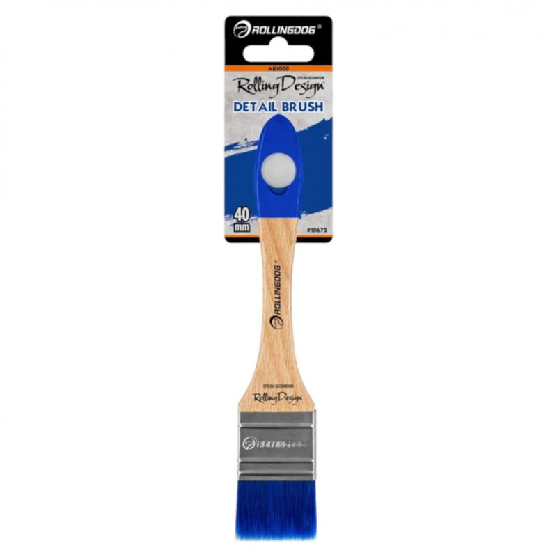 Кисть Rollingdog Detail Brush 40мм, прямой срез, синтетика, серия Elite (10672)