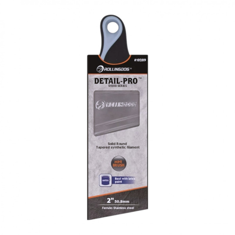 Пензель з короткою ручкою Rollingdog 50мм, кутовий зріз, синтетика серія Professional (10289)