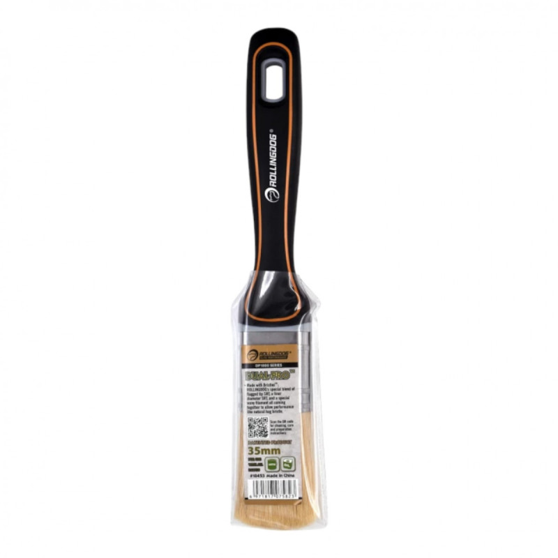 Кисть Rollingdog DUAL-PRO 35мм, прямой срез, синтетика, серия Elite (10453)