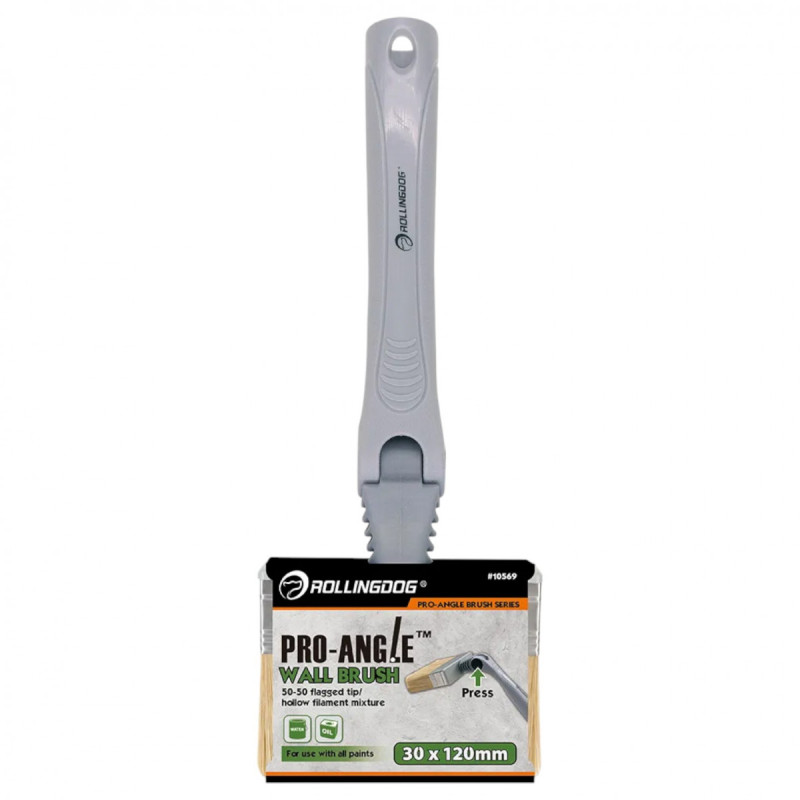 Пензель макловиця поворотна Rollingdog PRO-ANGLE 30х120мм, синтетика, серія Professional (10569)