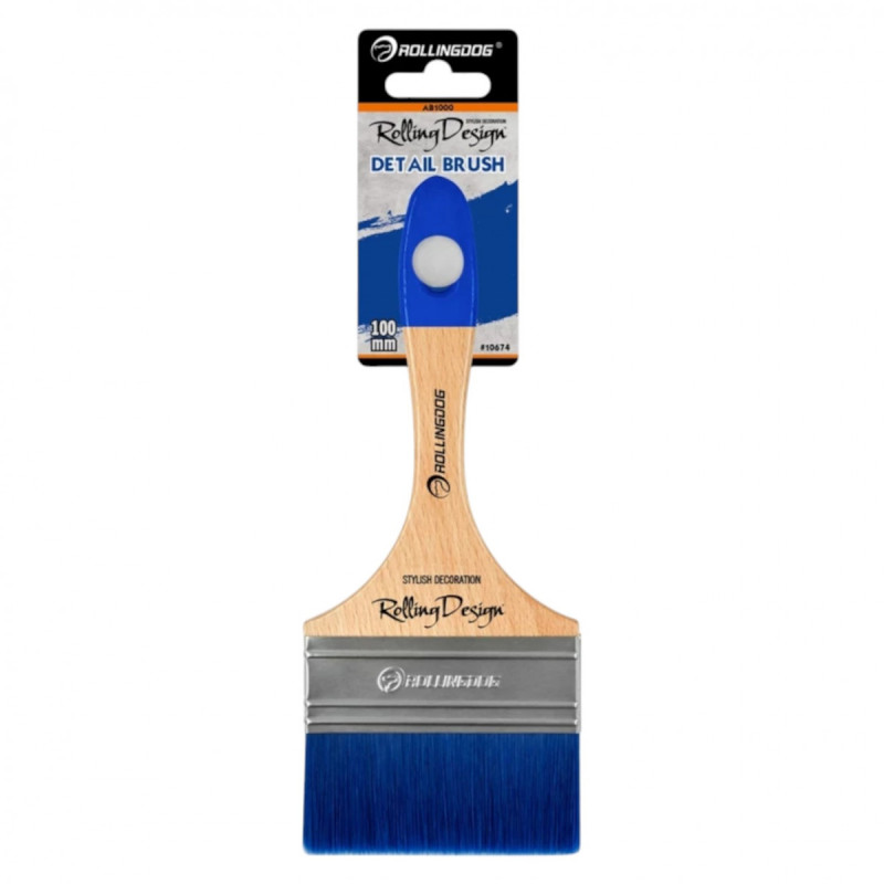 Пензель Rollingdog Detail Brush 100мм, прямий зріз, синтетика, серія Elite (10674)