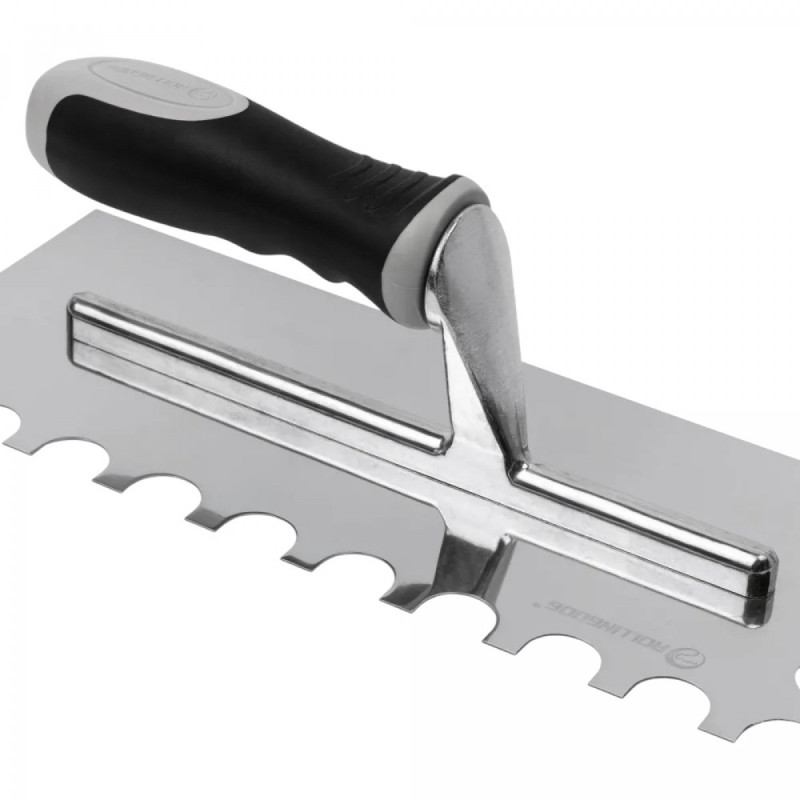 Зубчаcтий шпатель Rollingdog зуб (напівколо), 280х115мм, серія Professional (50145)